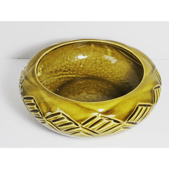 VTG Chic Olive Green Mid-Century McCoy Console Vase for Elegant Home Decor - Picture 4 of 7